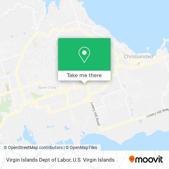 Mapa Virgin Islands Dept of Labor