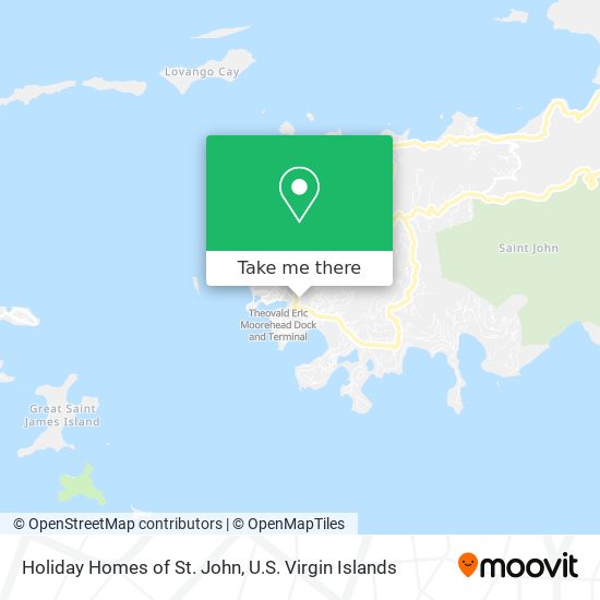Mapa Holiday Homes of St. John