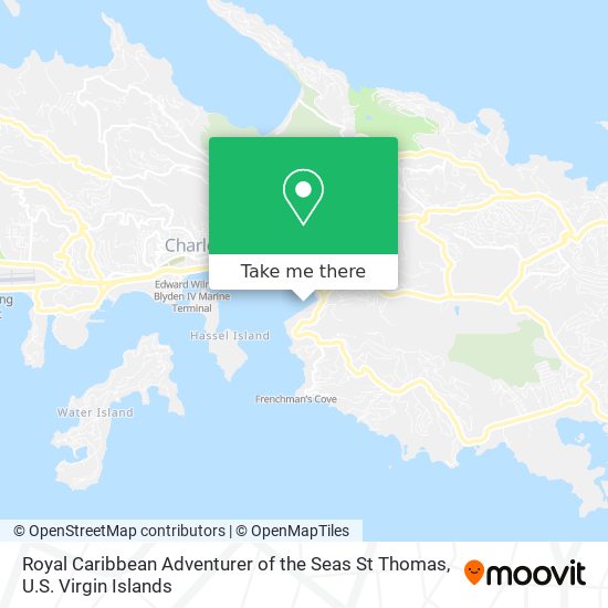 Royal Caribbean Adventurer of the Seas St Thomas map
