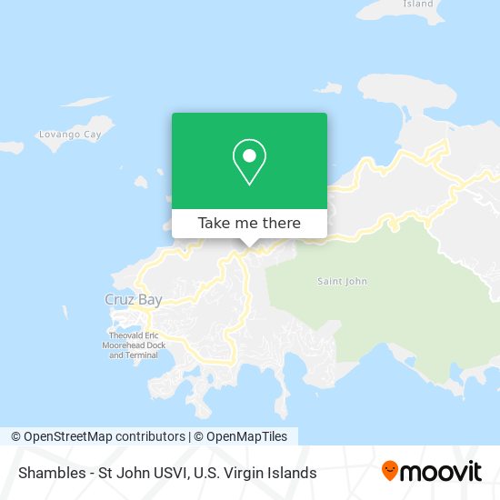 Mapa Shambles - St John USVI