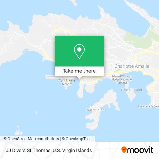 Mapa JJ Divers St Thomas