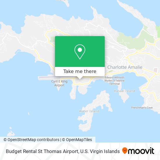 Budget Rental St Thomas Airport map