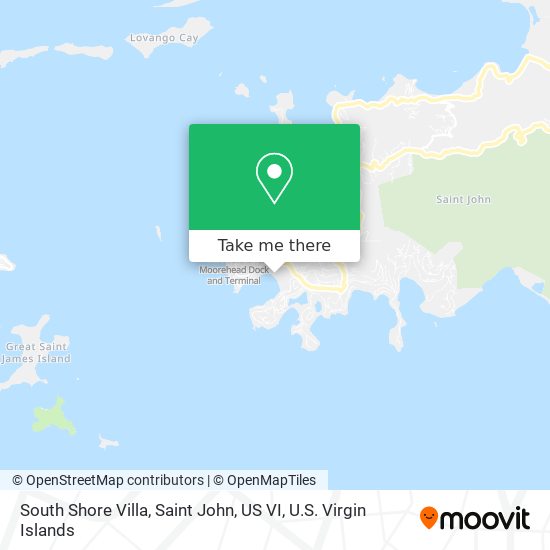 South Shore Villa, Saint John, US VI map