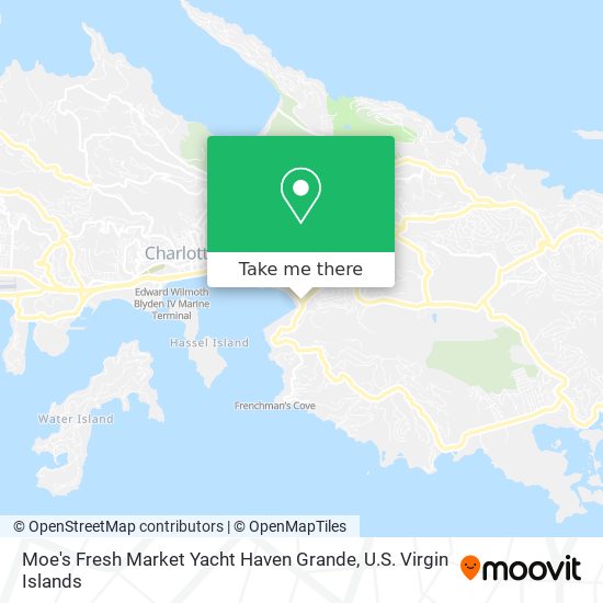 Moe's Fresh Market Yacht Haven Grande map