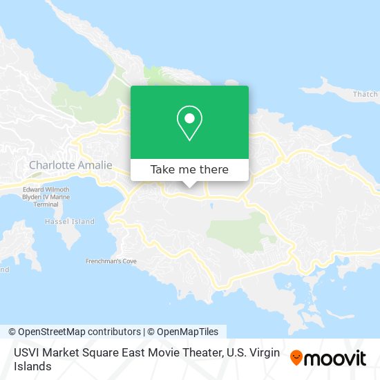 USVI Market Square East Movie Theater map