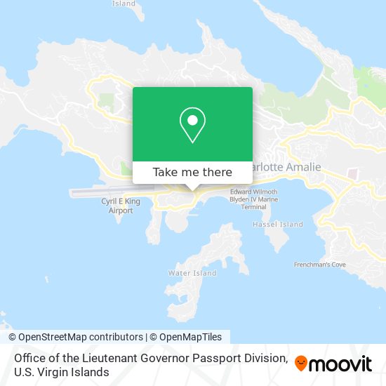 Office of the Lieutenant Governor Passport Division map