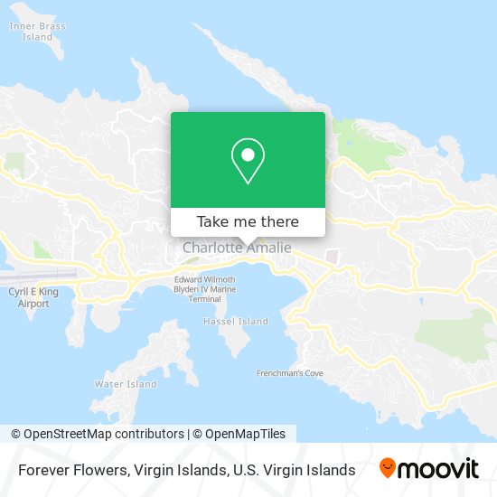 Forever Flowers, Virgin Islands map