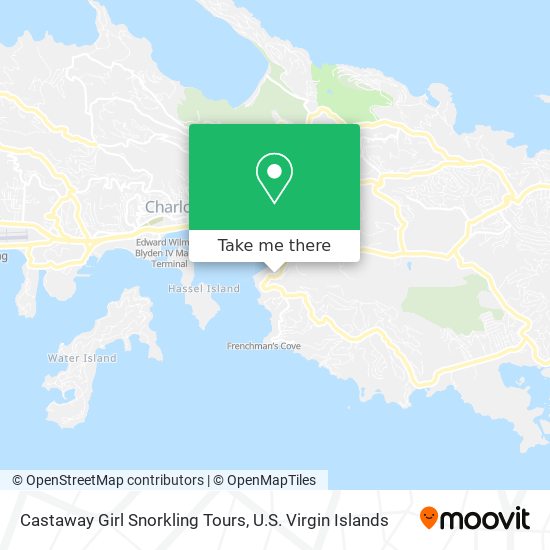 Mapa Castaway Girl Snorkling Tours
