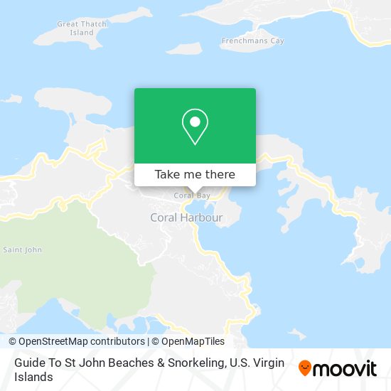 Mapa Guide To St John Beaches & Snorkeling