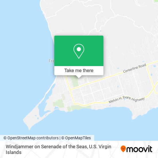 Mapa Windjammer on Serenade of the Seas