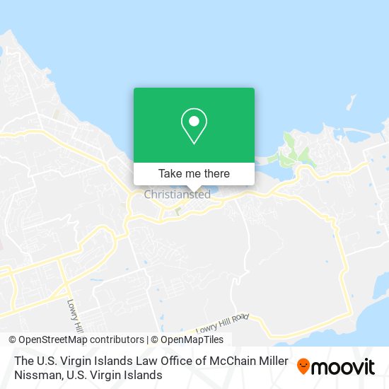 Mapa The U.S. Virgin Islands Law Office of McChain Miller Nissman