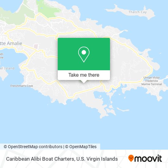 Mapa Caribbean Alibi Boat Charters