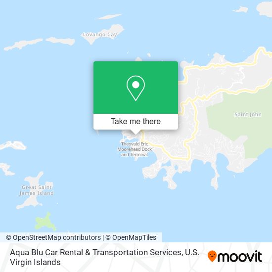 Mapa Aqua Blu Car Rental & Transportation Services