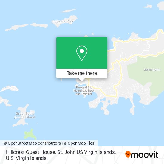 Mapa Hillcrest Guest House, St. John US Virgin Islands