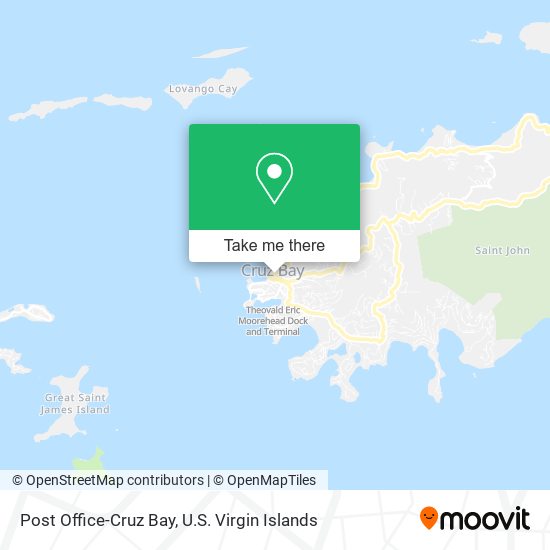 Mapa Post Office-Cruz Bay