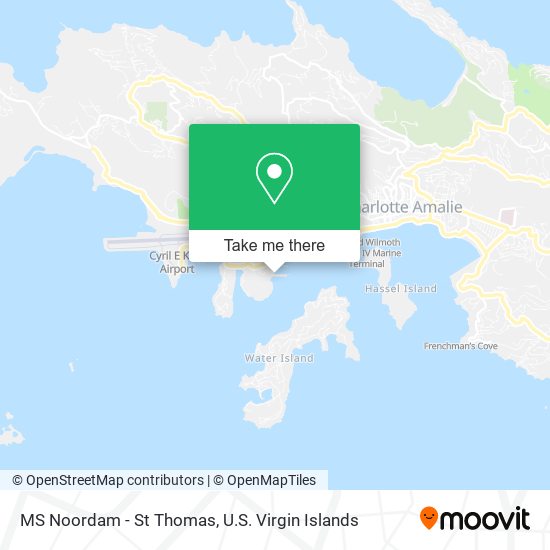 Mapa MS Noordam - St Thomas