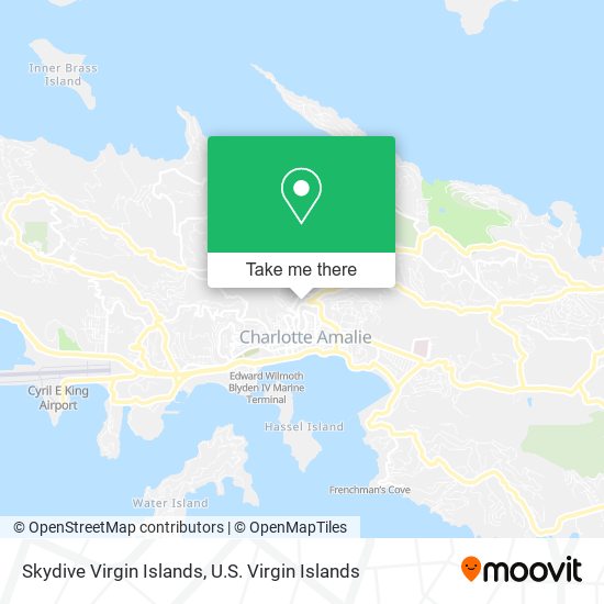 Mapa Skydive Virgin Islands