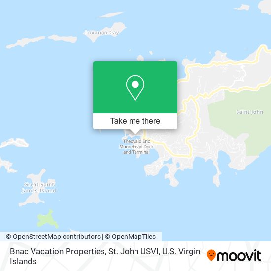 Bnac Vacation Properties, St. John USVI map