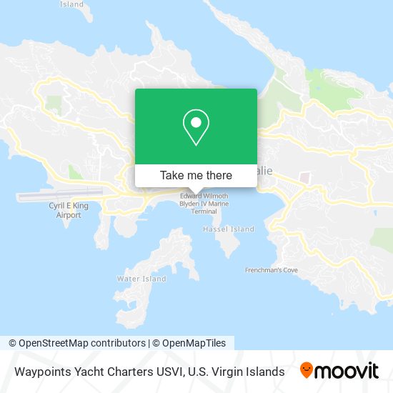 Mapa Waypoints Yacht Charters USVI