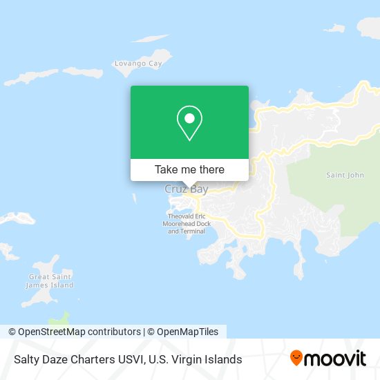 Mapa Salty Daze Charters USVI