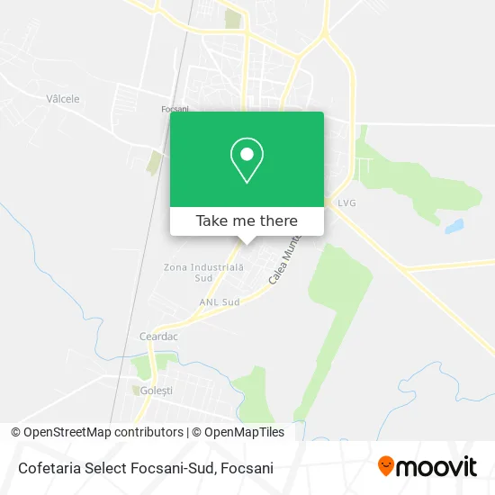 Cofetaria Select Focsani-Sud map