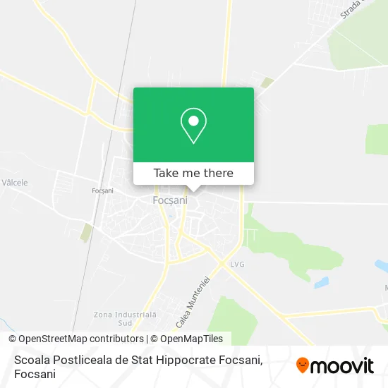 Scoala Postliceala de Stat Hippocrate Focsani map