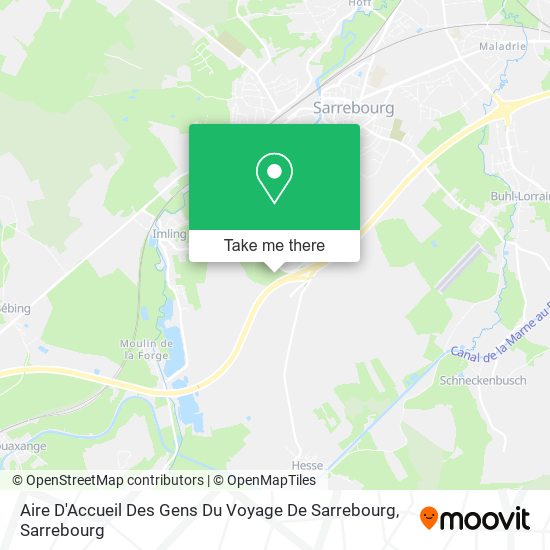 Aire D'Accueil Des Gens Du Voyage De Sarrebourg map