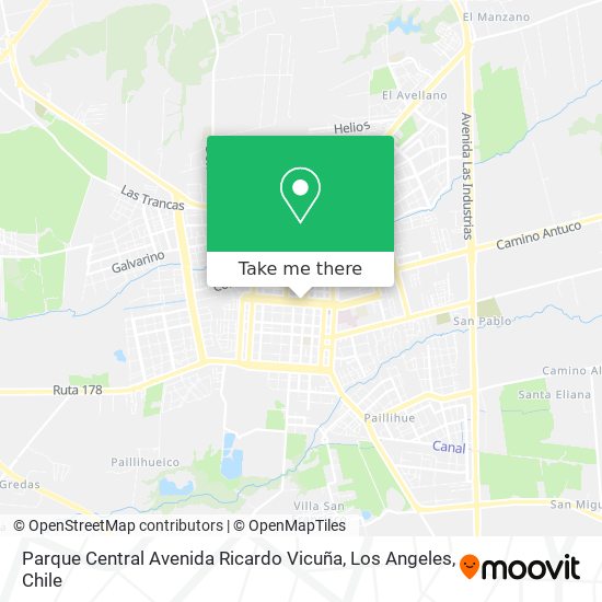 Mapa de Parque Central Avenida Ricardo Vicuña