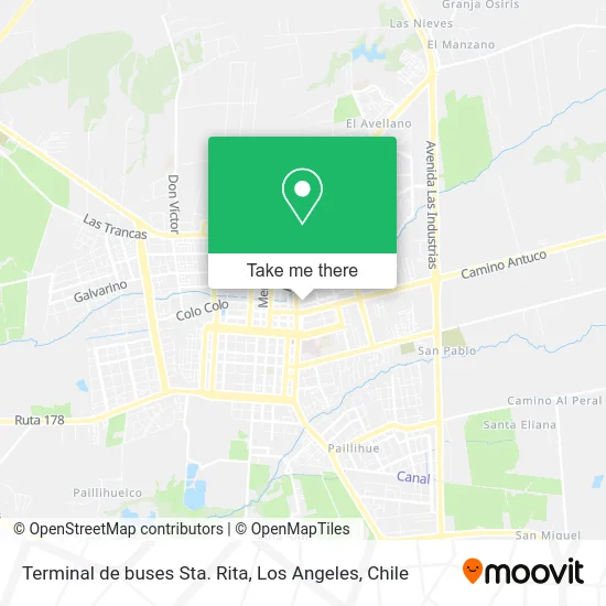 Terminal de buses Sta. Rita map