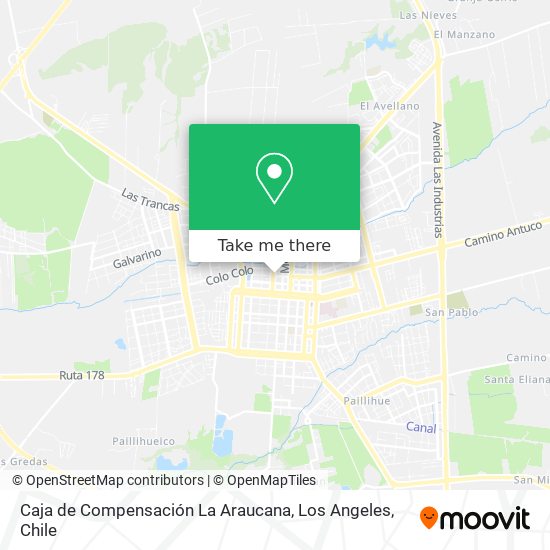 Caja de Compensación La Araucana map