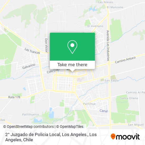 2° Juzgado de Policia Local, Los Angeles. map