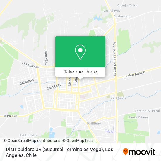 Mapa de Distribuidora JR (Sucursal Terminales Vega)