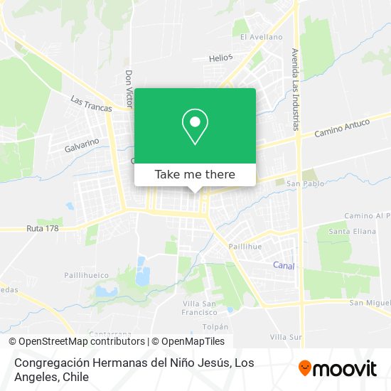 Congregación Hermanas del Niño Jesús map