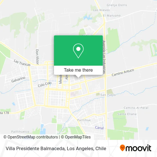 Villa Presidente Balmaceda map