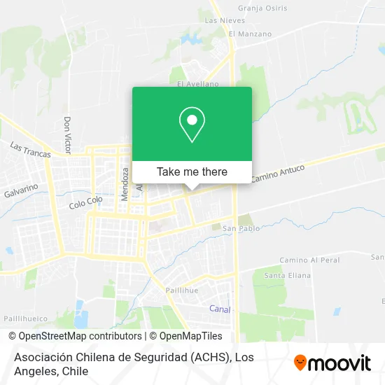 Asociación Chilena de Seguridad (ACHS) map