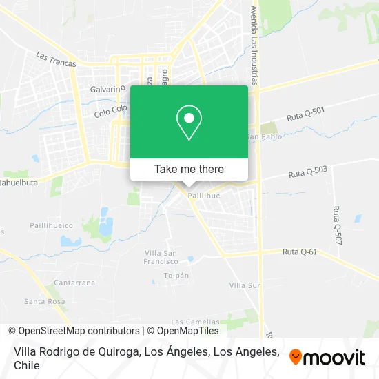 Villa Rodrigo de Quiroga, Los Ángeles map