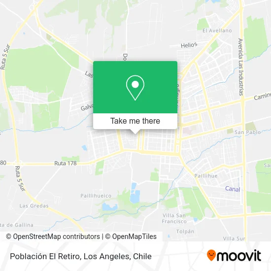 Población El Retiro map