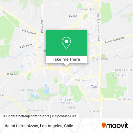 de mi tierra pizzas map
