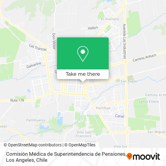 Comisión Médica de Superintendencia de Pensiones map