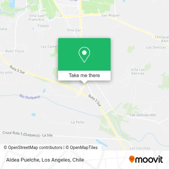 Aldea Puelche map