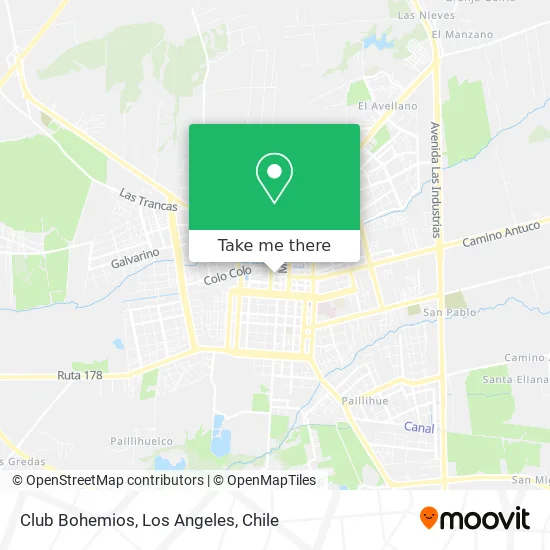 Club Bohemios map