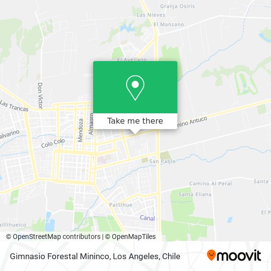 Mapa de Gimnasio Forestal Mininco