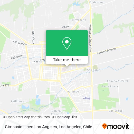 Gimnasio Liceo Los Angeles map