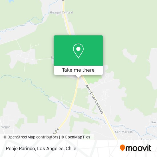 Peaje Rarinco map