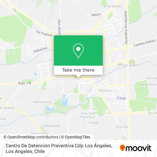 Mapa de Centro De Detención Preventiva Cdp Los Ángeles