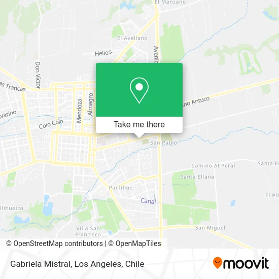 Gabriela Mistral map