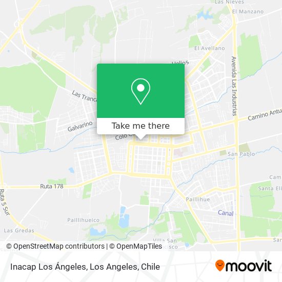 Inacap Los Ángeles map