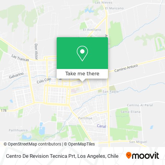 Mapa de Centro De Revision Tecnica Prt