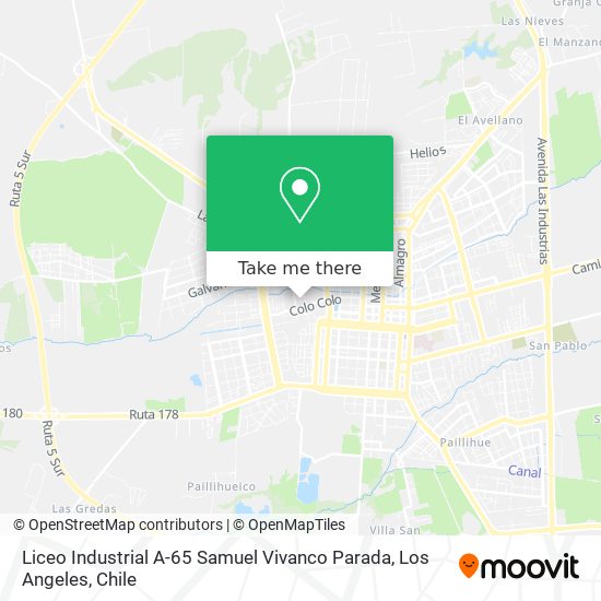 Liceo Industrial A-65 Samuel Vivanco Parada map