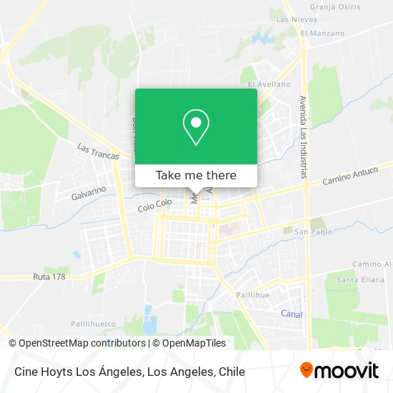 Mapa de Cine Hoyts Los Ángeles